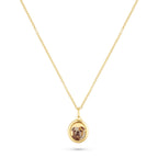 Oval Pet Face Necklace Silver