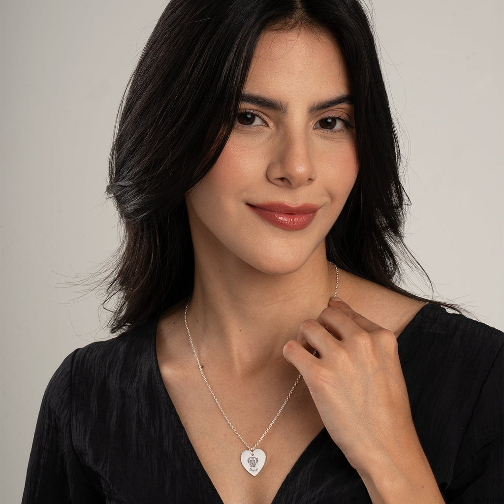 Pet Face Heart Necklace