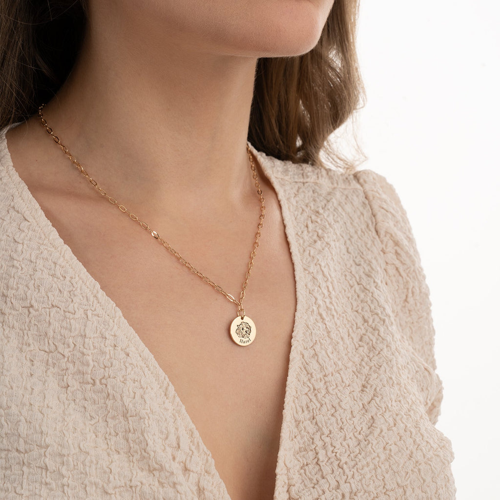 Paperclip Pet Face Necklace