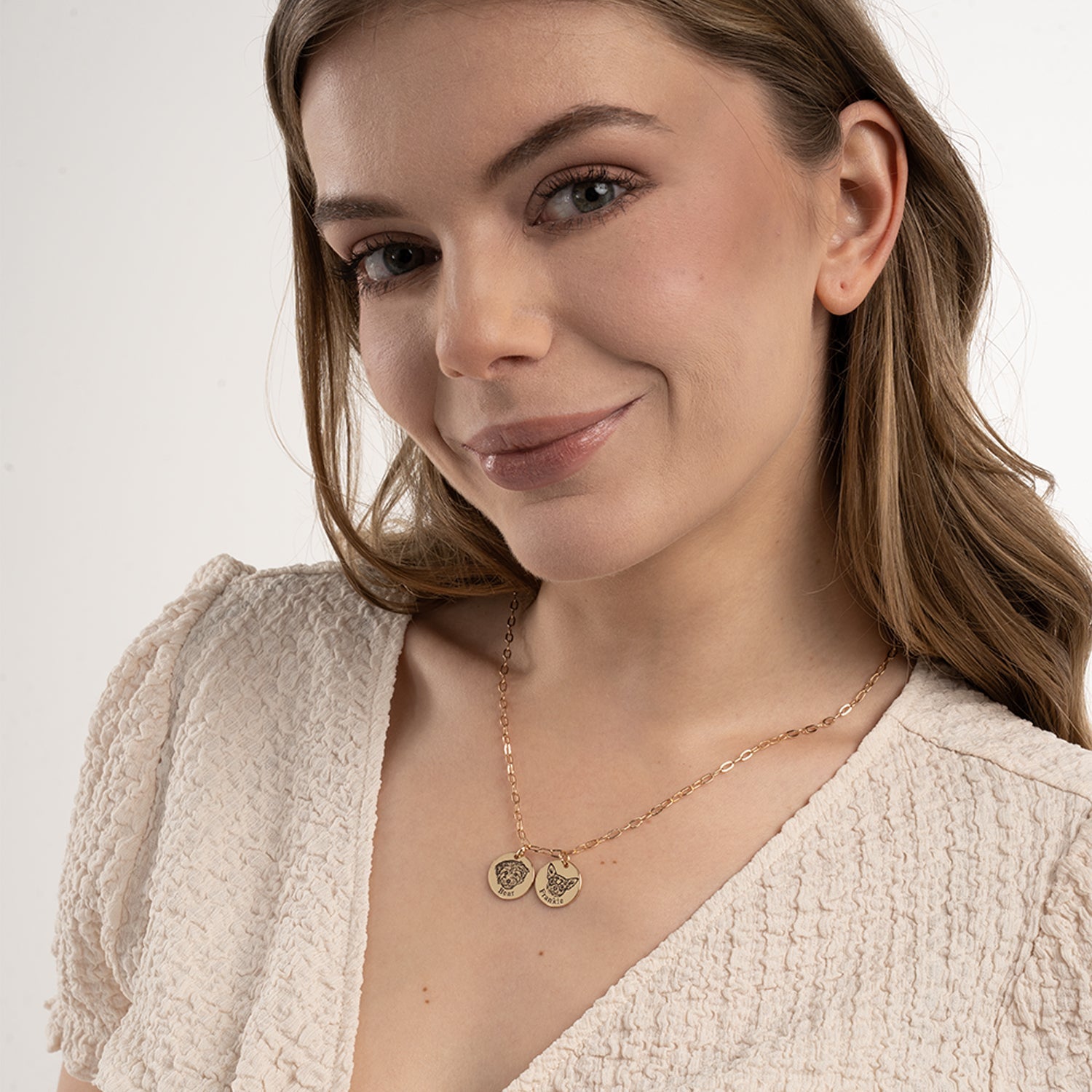 Paperclip Pet Face Necklace