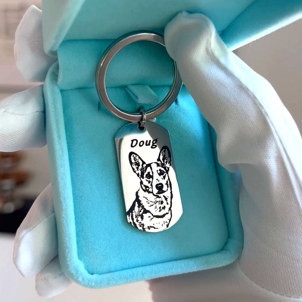 Pet Face Tag Keychain