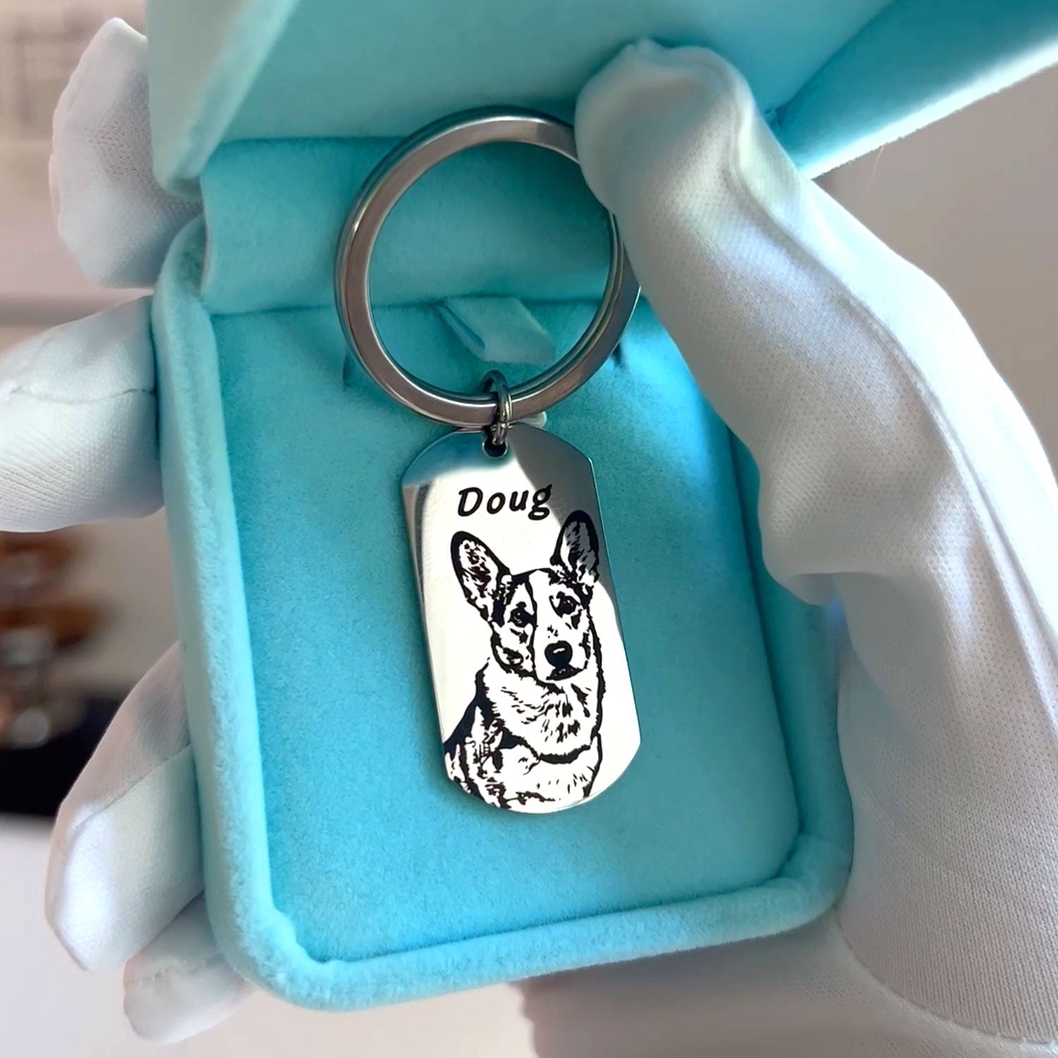 Pet Face Tag Keychain