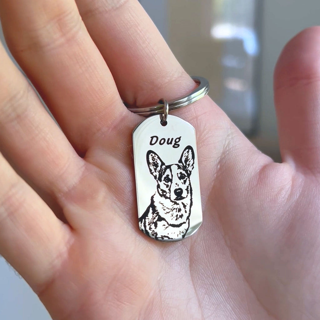 Pet Face Tag Keychain