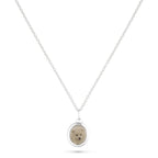 Oval Pet Face Necklace Silver