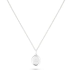 Oval Pet Face Necklace Silver