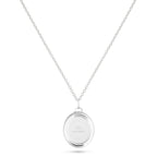 Oval Pet Face Necklace Silver
