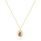 Oval Pet Face Necklace Silver